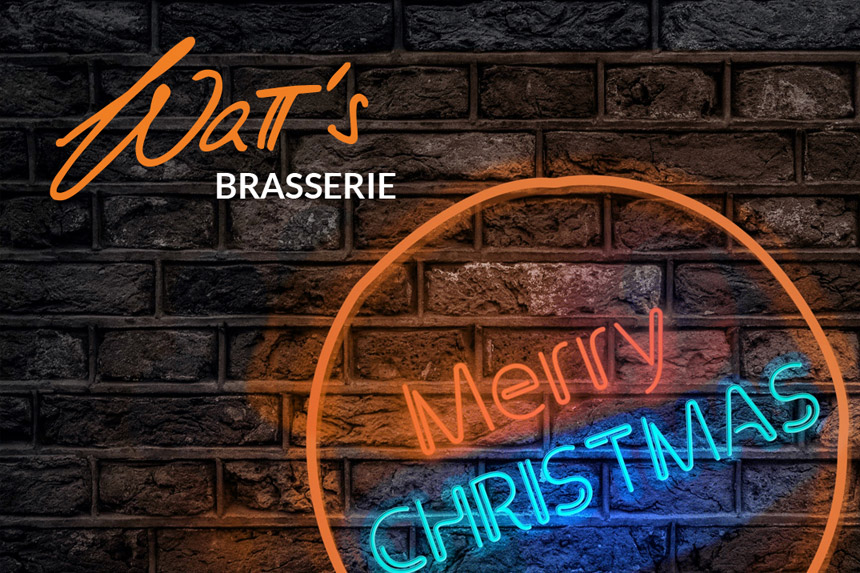 Frohe Weihnachten 2021 wünscht die Watt's Brasserie in Ettlingen